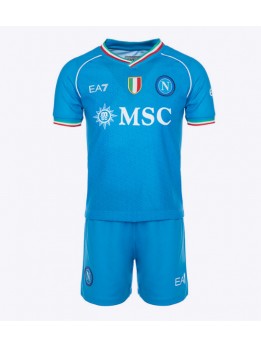 SSC Napoli Heimtrikotsatz für Kinder 2023-24 Kurzarm (+ Kurze Hosen)